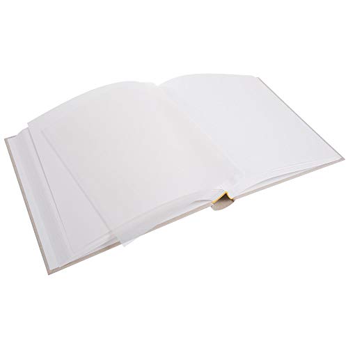 goldbuch 27605 Álbum de fotos Summertime Trend 2 con 60 páginas blancas con separadores de pergamino, álbum de recuerdos con cubierta de lino, álbum de fotos para pegar, color beige, 30 x 31 cm