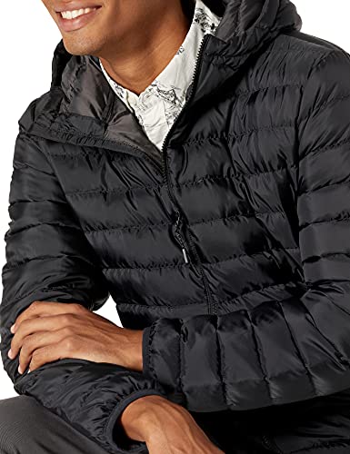 Goodthreads Packable Down Jacket with Hood outerwear-jackets, Negro, US XXL (EU XXXL-4XL)