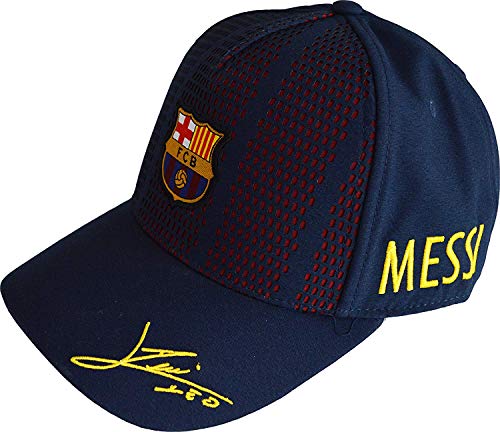 Gorra adulto FC. Barcelona Player Messi-18 – Producto con Licencia – 100% Acrilico – Talla adulto L/XL ajustable