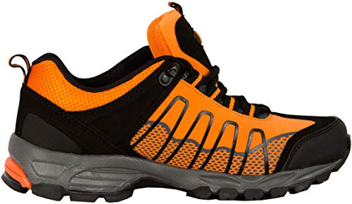 GUGGEN MOUNTAIN Zapatillas de Senderismo Zapatos para Caminar Botas de Monta–a Zapatos de Montana Nordic Walking Mujer T002, Naranja, EU 36