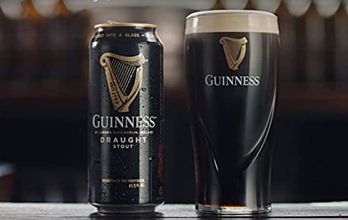 Guinness - Juego de 2 vasos de 500 ml con diseño de logotipo de arpa en relieve