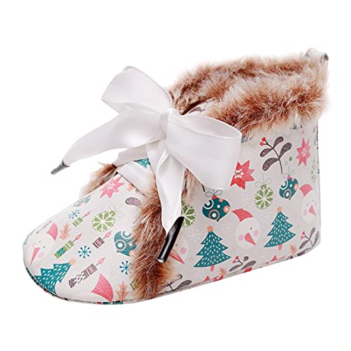 GYQWJPC Zapatos de bebé Recién Nacido Leopardo impresión Nieve Encaje hacia Arriba Botines for niñas Infantiles Invierno cálido Cuna Zapatos Zapatos (Color : PK, Size : 0-3 Months)