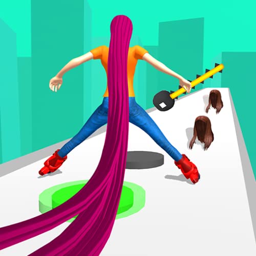 Hair girl challenge for longer hairs is best hair salon game project to long your hair runner rush original app with fun of body run race on bridge adventure to makeover fat yourself to fit in life.