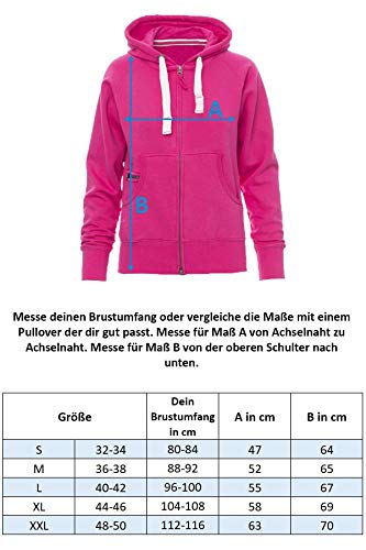 Happy Clothing Sudadera con capucha y cremallera para mujer, básica, monocolor, tallas S, M y L, naranja, XL