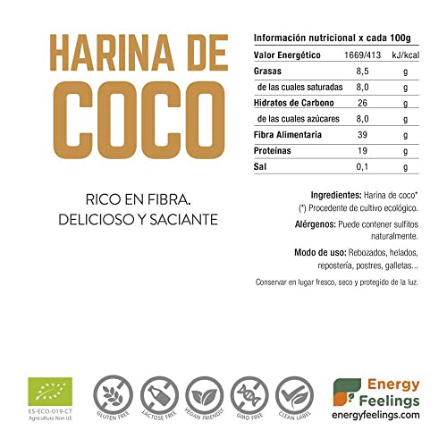 Harina de coco deshidratado ECO Energy Feelings 1 kg