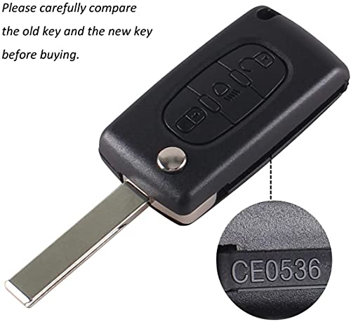 Heart Horse 3 botones llavero control remoto abatible para Citroen C2 C3 C4 C5 C6 C8 XSARA PICASSO