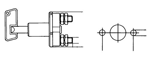 HELLA 6EK 002 843-001 Interruptor principal, batería - S33 - Accionamiento por giro - Número de conexiones: 2 - atornillado - Contacto de cierre - Paso de rosca: 1.5mm