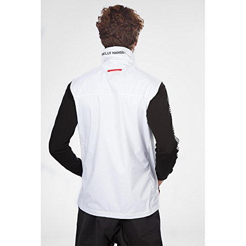 Helly Hansen Crew Vest Chaleco Marino con Forro Polar Interior para Hombres, Impermeable y diseñado para Cualquier Actividad Casual o Deportiva, Blanco, XL