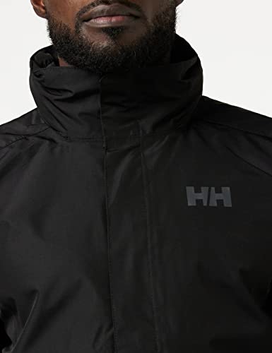 Helly Hansen Dubliner Jacket Chaqueta chubasquero para hombre de uso diario y para actividades marítimas con la tecnología Helly Tech, Negro, S/P