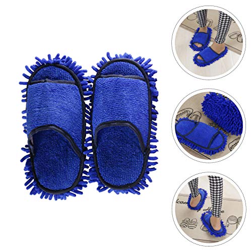 Holibanna 1 par de Zapatillas de Limpieza para El Suelo Zapatillas para El Hogar Zapatillas de Vestir Azul Oscuro