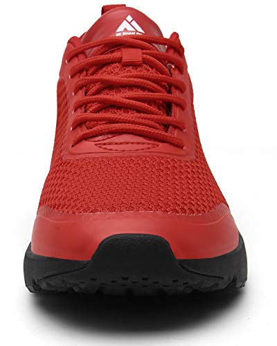Hombre Aire Zapatillas Trail Running Mujer Deportivas para Caminando Transpirable Antideslizante Sneakers Ser 2 Rojo 39 EU