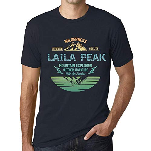 Hombre Camiseta Vintage T-Shirt Gráfico Laila Peak Mountain Explorer Marine