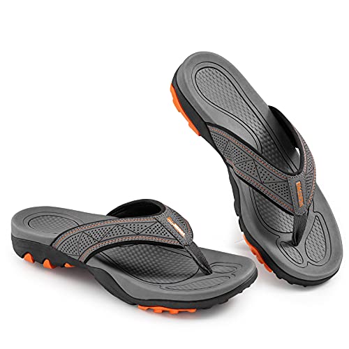 Hombre Verano Zapatillas Flip Flops Sandal Zapatos,Verano Zapatillas Flip Flops Sandal Zapatos,Zapatos de Playa y Piscina(Gris oscuro)