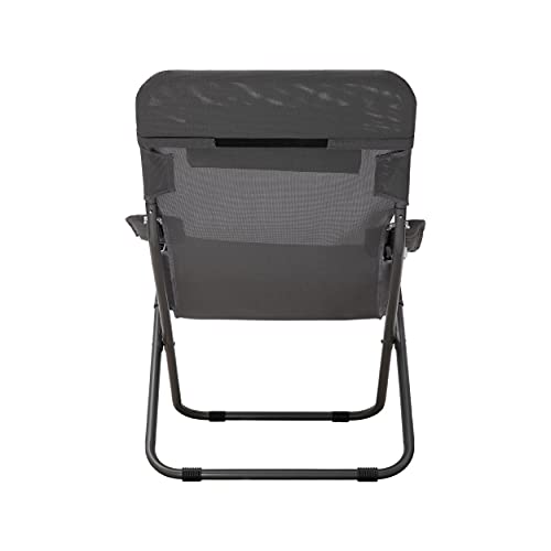 HOMECALL - Silla de camping plegable con respaldo ajustable de textileno 2 × 1, gris