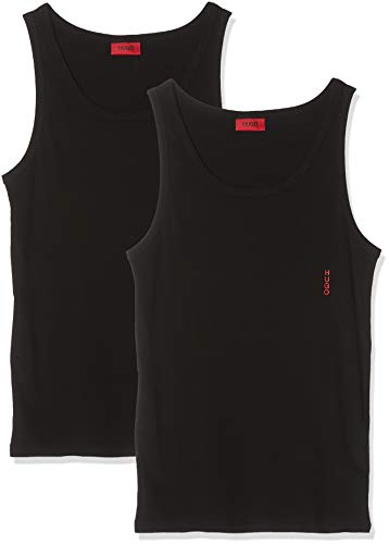 HUGO Tank Top Twin Pack Camiseta sin Mangas, Negro (Black 001), S 2 para Hombre