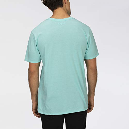 Hurley M Halfer Stripe S/S Camiseta, Hombre, Spruce Fog