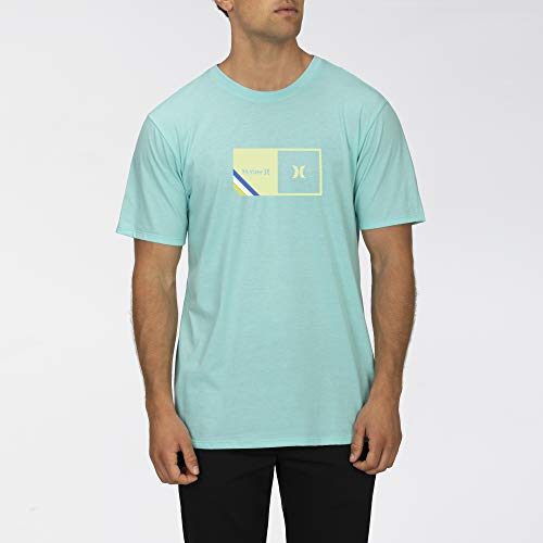 Hurley M Halfer Stripe S/S Camiseta, Hombre, Spruce Fog, XL