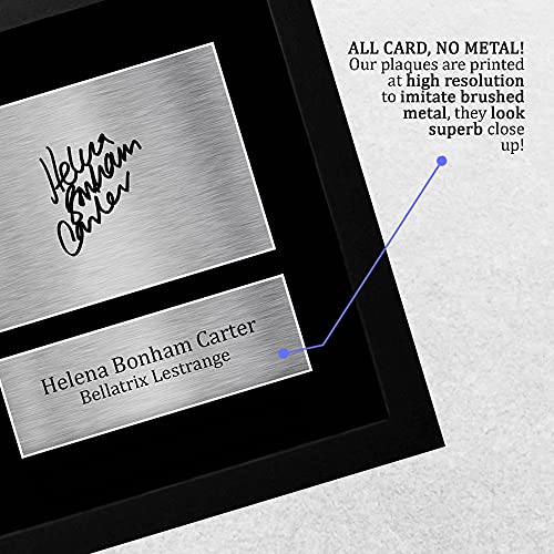 HWC Trading Autógrafo impreso A4 Helena Bonham Carter Harry Potter Bellatrix Lestrange Gifts impreso para los fans de la película - A4 enmarcado