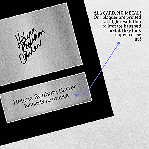 HWC Trading Imagen A4 de Helena Bonham Carter Harry Potter Bellatrix Lestrange con autógrafo impreso para fans de la película