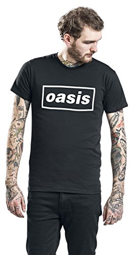 I-D-C CID Oasis-Black Logo Camiseta, Negro (Negro), Large para Hombre