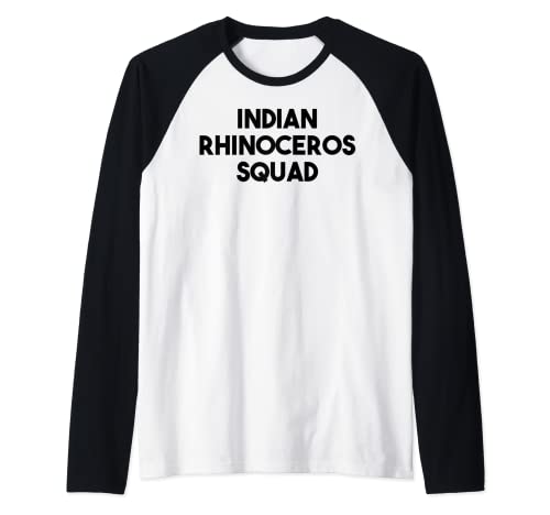 India rinoceronte amante divertido - indio rinoceronte Squad Camiseta Manga Raglan