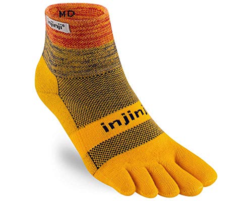 Injinji Trail Midweight Mini Crew Coolmax Marigold Toe Socks Size : 37-40