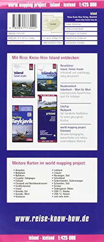 Islandia, mapa impermeable de carreteras. Escala 1:425.000. Reise Know-How.: reiß- und wasserfest (world mapping project)