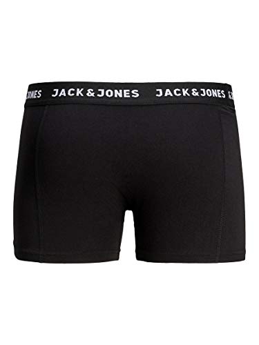 Jack Jones Jachuey Trunks 7 Pack Bóxer, Negro (Black Detail: Blacak/Black/Black/Black/Black/Black), Small (Pack de 7) para Hombre