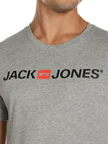 Jack & Jones Jjecorp Logo tee SS Crew Neck Noos Camiseta, Gris (Light Grey), XS para Hombre