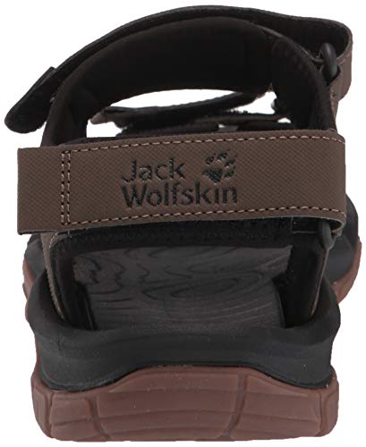 Jack Wolfskin Lakewood Cruise, Sandalias de Senderismo Hombre, Marrón (Dark Wood 5690), 42 EU