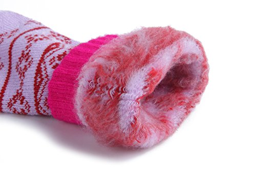 JARSEEN Térmicos de Invierno Calcetines de Lana Super Calor Gruesa Calentar Suave Cómodo Calcetines de Mujer Morado, 37- 42