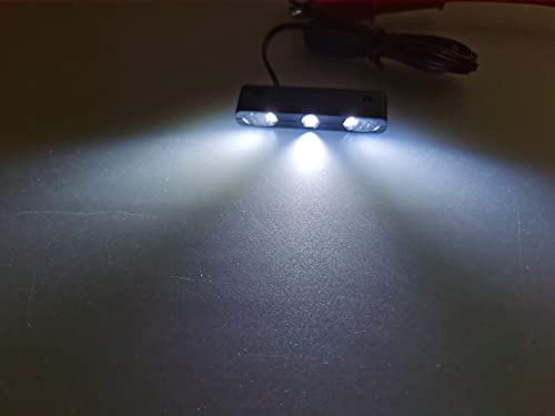 JinXiu Luz para placa de matrícula, 3 LED con luz visible de 180 grados, luz LED para placa de matrícula sin carcasa Luz pequeña de plástico led iluminación de matrícula