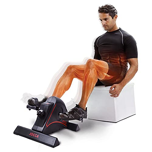 Jocca - Pedaleador Estático | 4 Funciones |Pantalla Digital l Aparatos para hacer ejercicio casa | pedaleador antideslizante