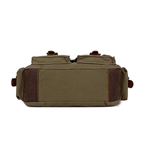 Jonon Vintage Military Men Messenger Bag para 13.3-17"Laptop (Size 13.3", verde)