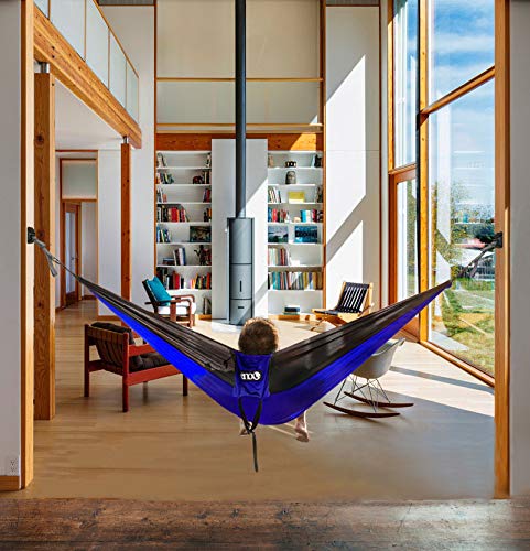 Juego de Hamaca de Lujo ENO para Colgar, Color carbón, para Colgar tu Hamaca en Interiores, aleación anodizada de Alta tenacidad, Correas de suspensión Ajustables, diseño Elegante, Oculta Hardware
