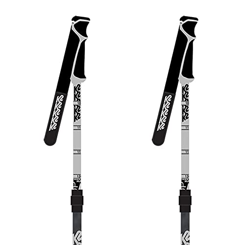 K2 Skis Erwachsene Aluminium Skistöcke Freeride FLIPJAW — Black-Grey — 10F3039 Palos de esquí, Unisex Adulto, Negro y Gris, 105-120