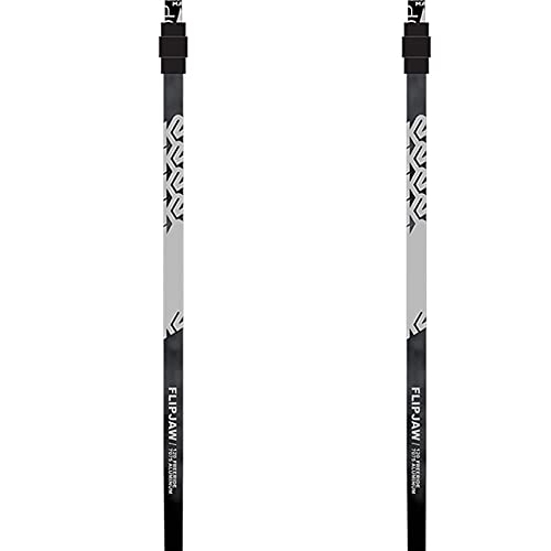 K2 Skis Erwachsene Aluminium Skistöcke Freeride FLIPJAW — Black-Grey — 10F3039 Palos de esquí, Unisex Adulto, Negro y Gris, 105-120