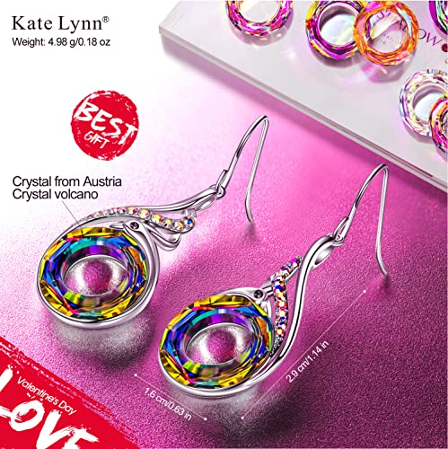 Kate Lynn Mujer Pendiente Regalos Cristal Pendientes Joyas para Mujer Aniversario cumpleaños Originales Regalos para Esposa mamá Novia Caja de Regalo Regalos Dia de la Madre