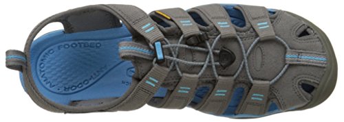 KEEN Clearwater CNX, Sandalias Mujer, Gris (Gargoyle/Norse Blue), 37