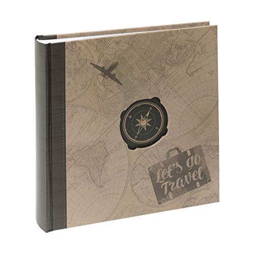 Kenro Let's Go Travel Hol125 - Álbum de fotos con brújula en 3D, 200 fotografías de 10 x 15 cm, color marrón