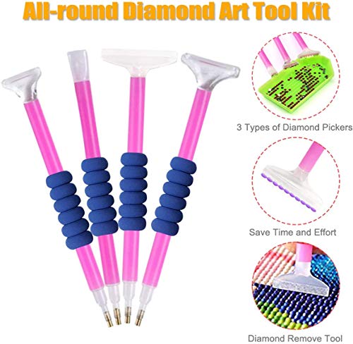 Kit de pintura de diamante JUSONEY 5D: paquete de accesorios de pintura de diamante DIY económico y práctico de 31 piezas