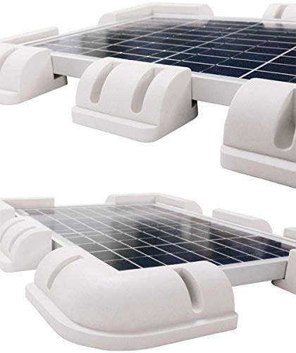 Kit de soportes de montaje de panel solar para caravana, caravana, barcos, caravanas, caravanas, autocaravanas, techo (sin taladros/resistente a los rayos UV), compatible con enmarcado Renogy