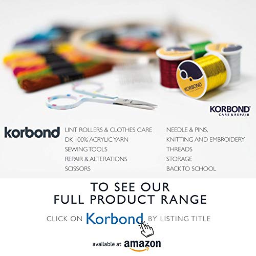 Korbond - Juego completo de hilos, 1350 m, 30 x 45 m, colores – costura a mano y a máquina, reparación, manualidades, multicolor, 30 bobinas