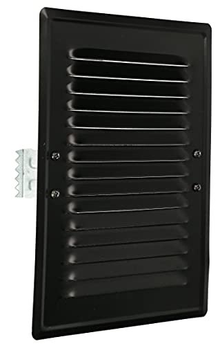 KOTARBAU® Haeusler-Shop - Rejilla de ventilación (165 x 230 mm, metal, con protección contra insectos), color negro