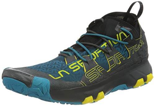 La Sportiva Unika, Zapatillas de Trail Running Hombre, Multicolor (Carbon/Tropic Blue 000), 44 EU