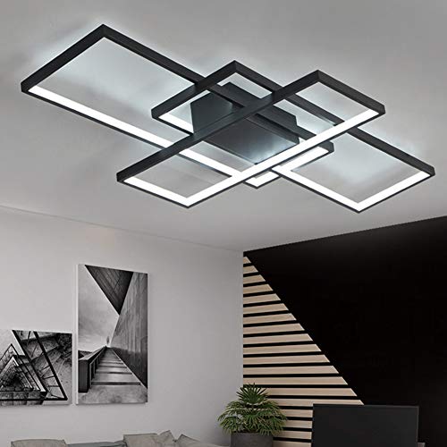 Lámpara LED de techo para salón regulable pantalla de acrílico mando a distancia color de la luz / brillo ajustable lámpara de techo moderna y elegante lámpara de diseño para comedor dormitorio cocina