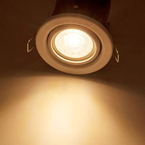 Lamparas Bombillas de LED Casquillo GU10 Regulables 7W Focos Luz Calida 3000K Brillo Alto 650Lm 185V-265V para Lamparas Focos LED Empotrables Pack de 6 de Enuotek