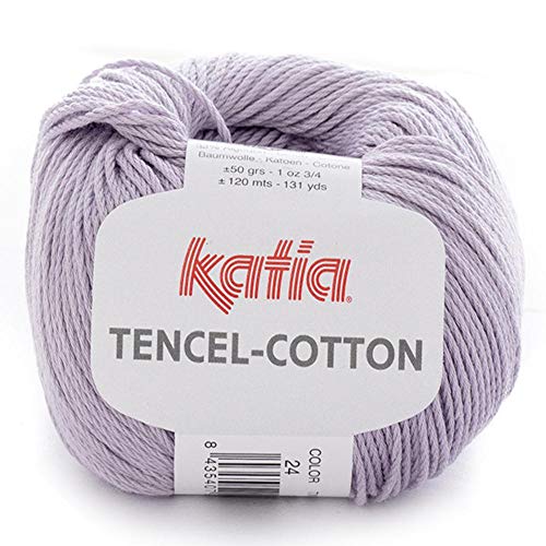 Lanas Katia Tencel-Cotton Ovillo de Color Lavanda Cod. 24
