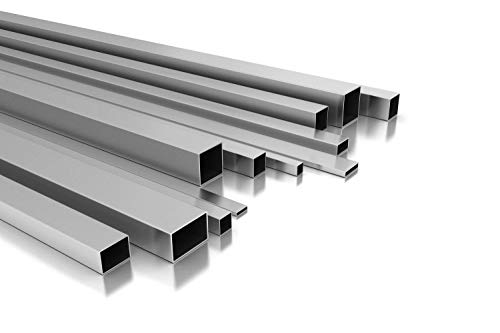 Langlitz Metalle - Tubo cuadrado / rectangular de aluminio, hueco, hasta 2 m