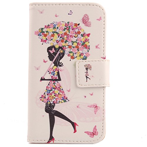 LANKASHI PU Flip Billetera Funda De Carcasa Cuero Case Protective Cover Piel para Huawei Honor 9X Pro (Umbrella Girl Design)